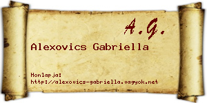 Alexovics Gabriella névjegykártya