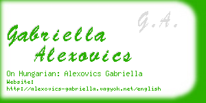 gabriella alexovics business card
